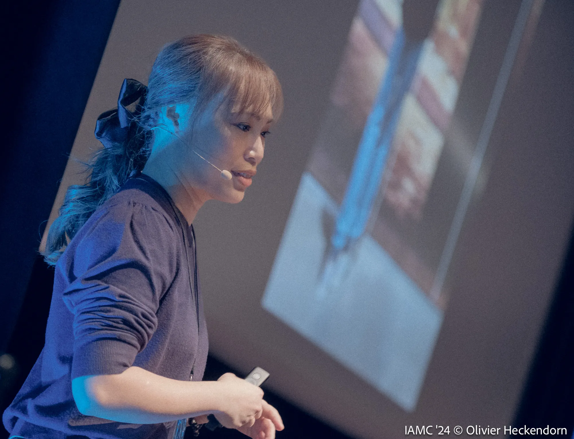 Alyssa ZÃ¡rate presenting environment design masterclass for IAMAG online audience