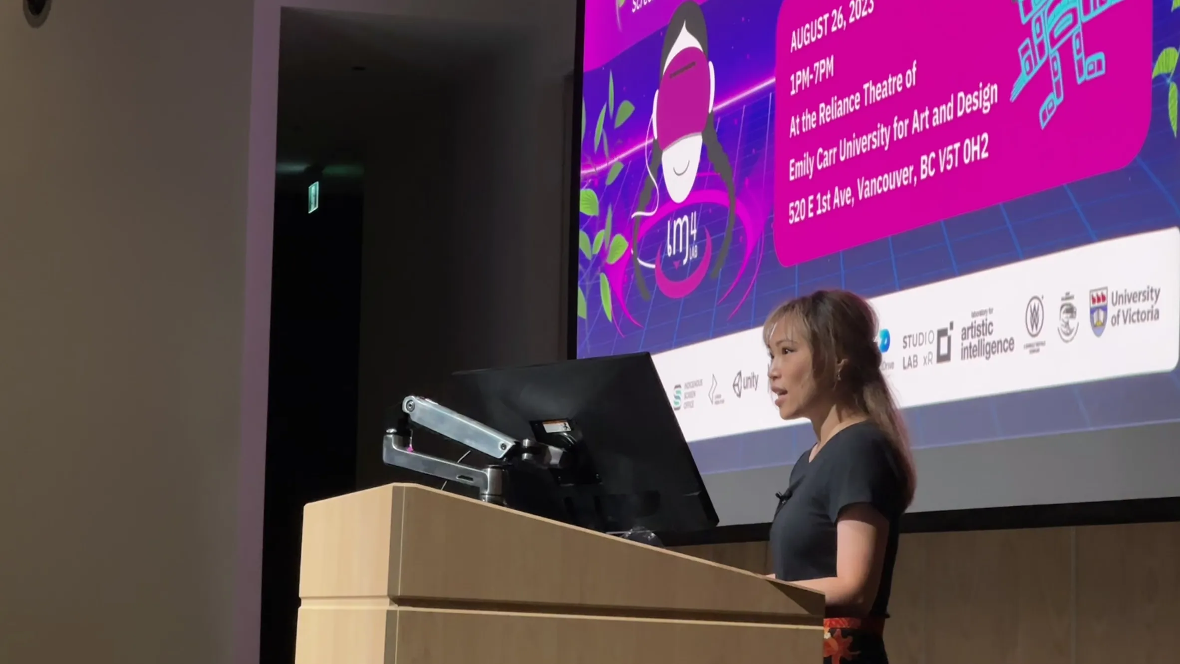 Alyssa ZÃ¡rate mentoring Indigenous media creators at IM4 Media Lab, Vancouver